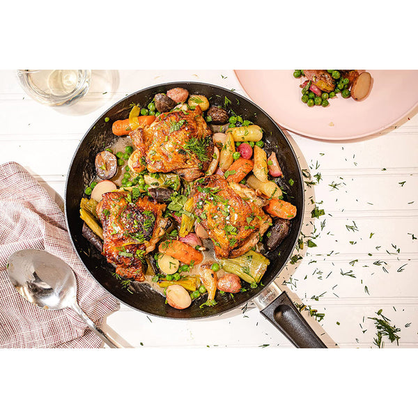 Scanpan Classic 12.25-Inch Induction Fry Pan, Black Cast Aluminum