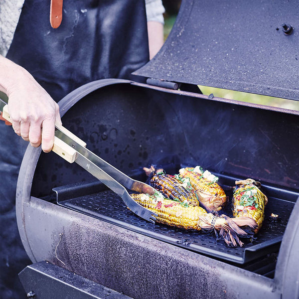 BK Black Steel Preseasoned Carbon Steel BBQ Grill Tray, 17"