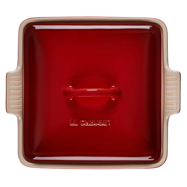 Le Creuset 2.5 qt. (9") Heritage Covered Square Casserole - Cerise