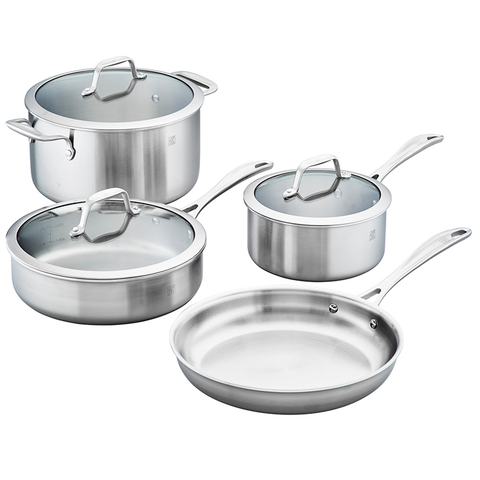 ZWILLING SPIRIT TRI-PLY 7-PIECE STAINLESS STEEL COOKWARE SET