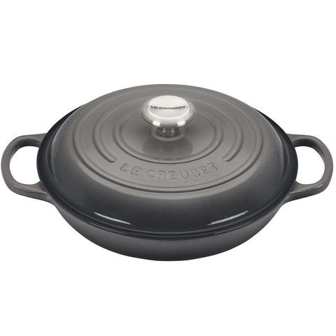 Le Creuset Signature 2.25-Quart Braiser with Stainless Steel Knob - Oyster