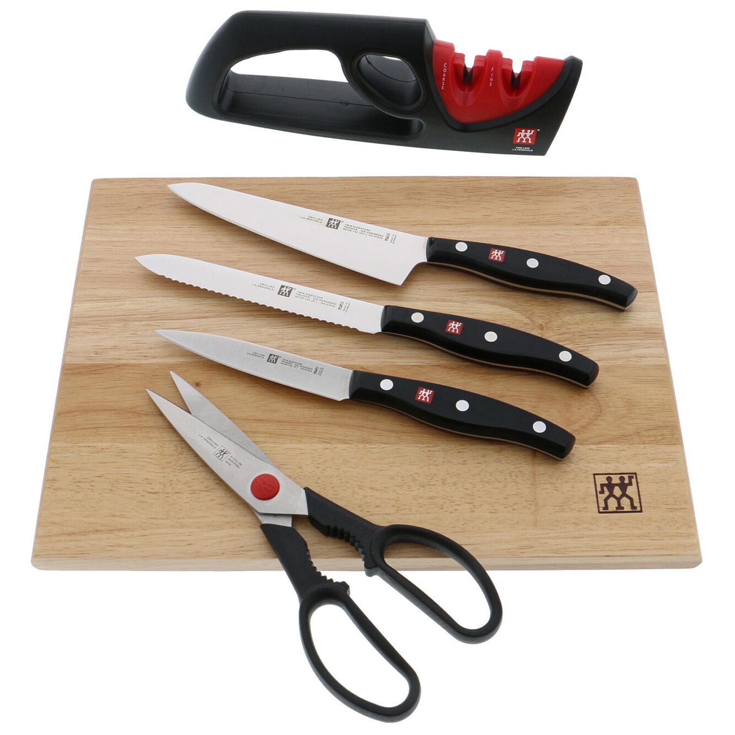 Disciplinære skylle dække over Zwilling J.A. Henckels Twin Signature 6-Piece Knife And Cutting Board