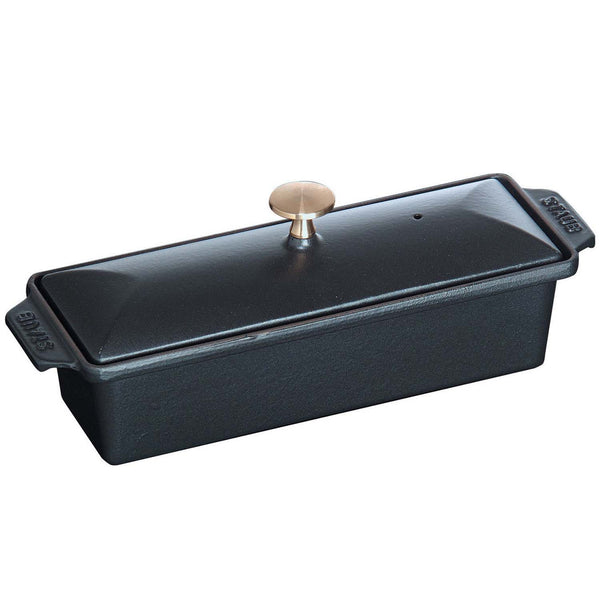 STAUB CAST IRON 1.5-QUART LARGE RECTANGULAR TERRINE - BLACK MATTE