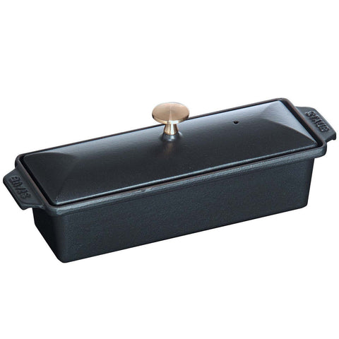 STAUB CAST IRON 1.5-QUART LARGE RECTANGULAR TERRINE - BLACK MATTE
