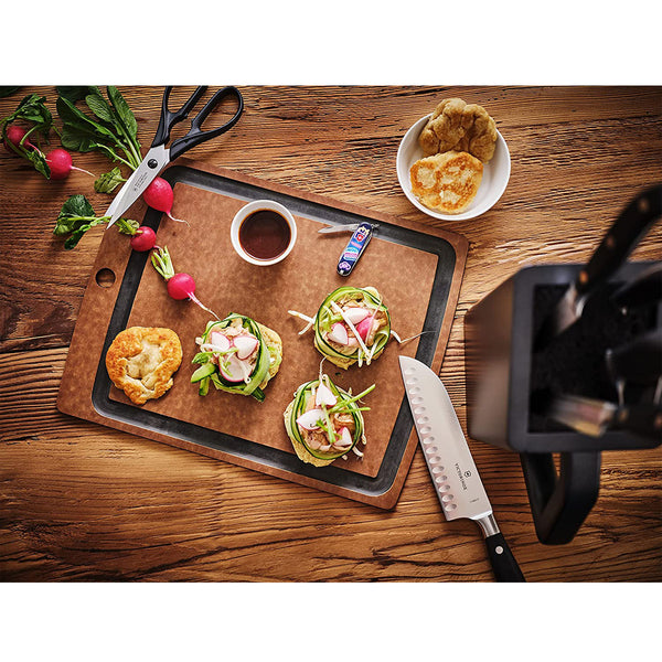 Victorinox Santoku, Forged, 7" Granton Blade, Black