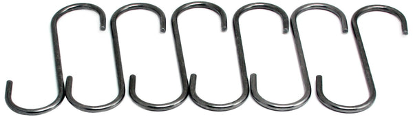 Enclume "S" Hook, Set of 6, Use with Pot Racks, Hammered Steel
