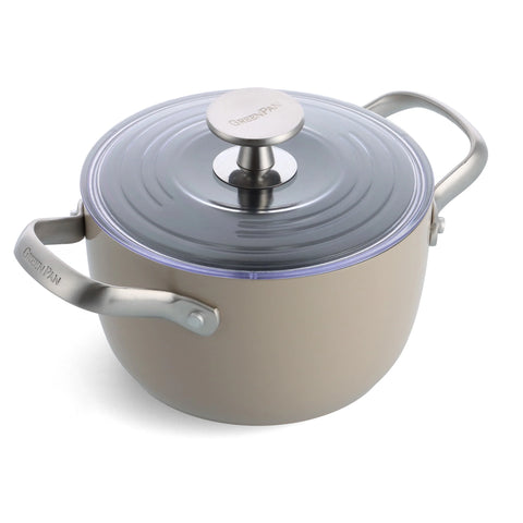 GREENPAN 2-QUART RICE AND GRAINS COOKER - TAUPE