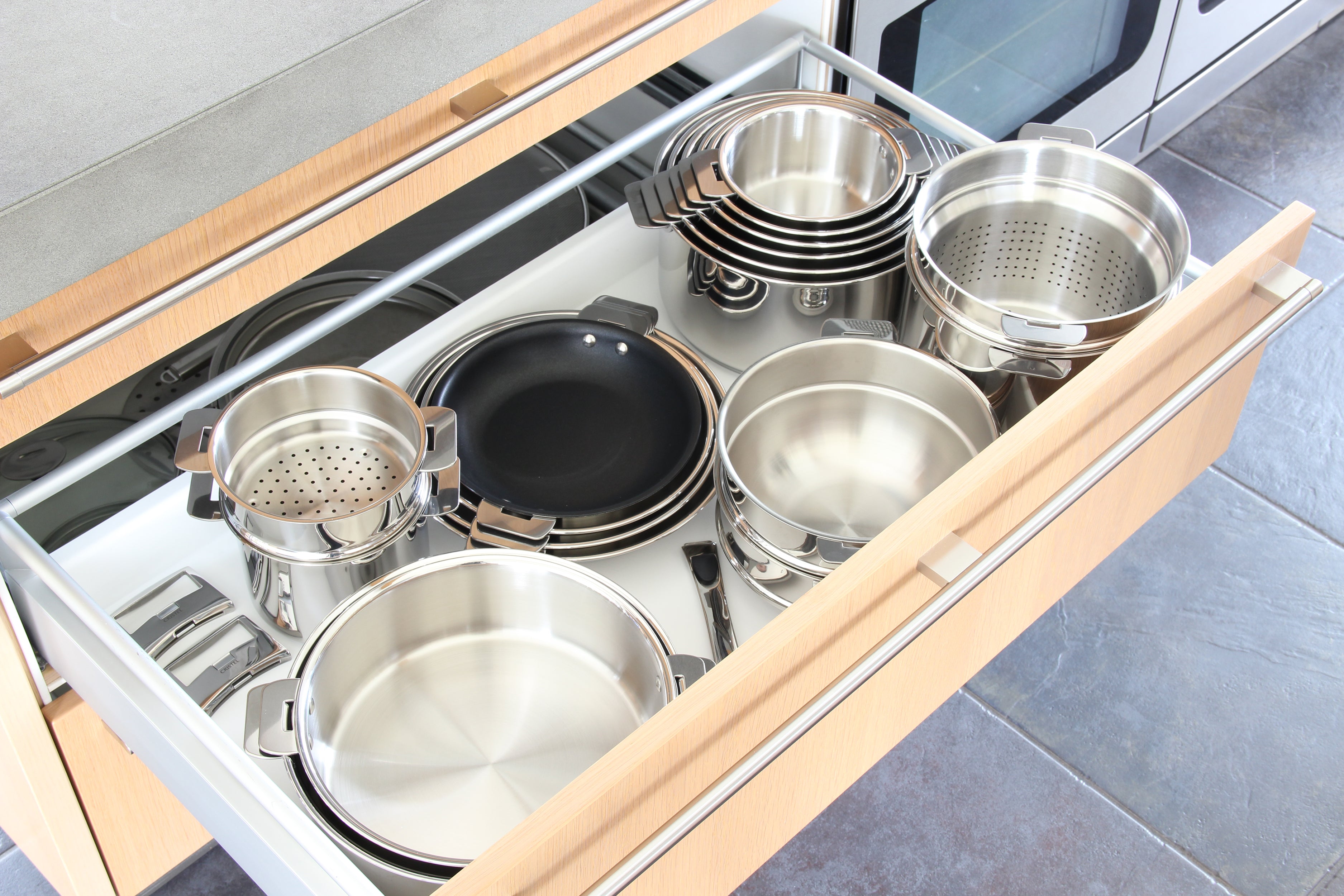 Cristel Casteline 2.5 Quart Saucepan - French-Made Stainless Steel With Glass Lid - Induction Compatible