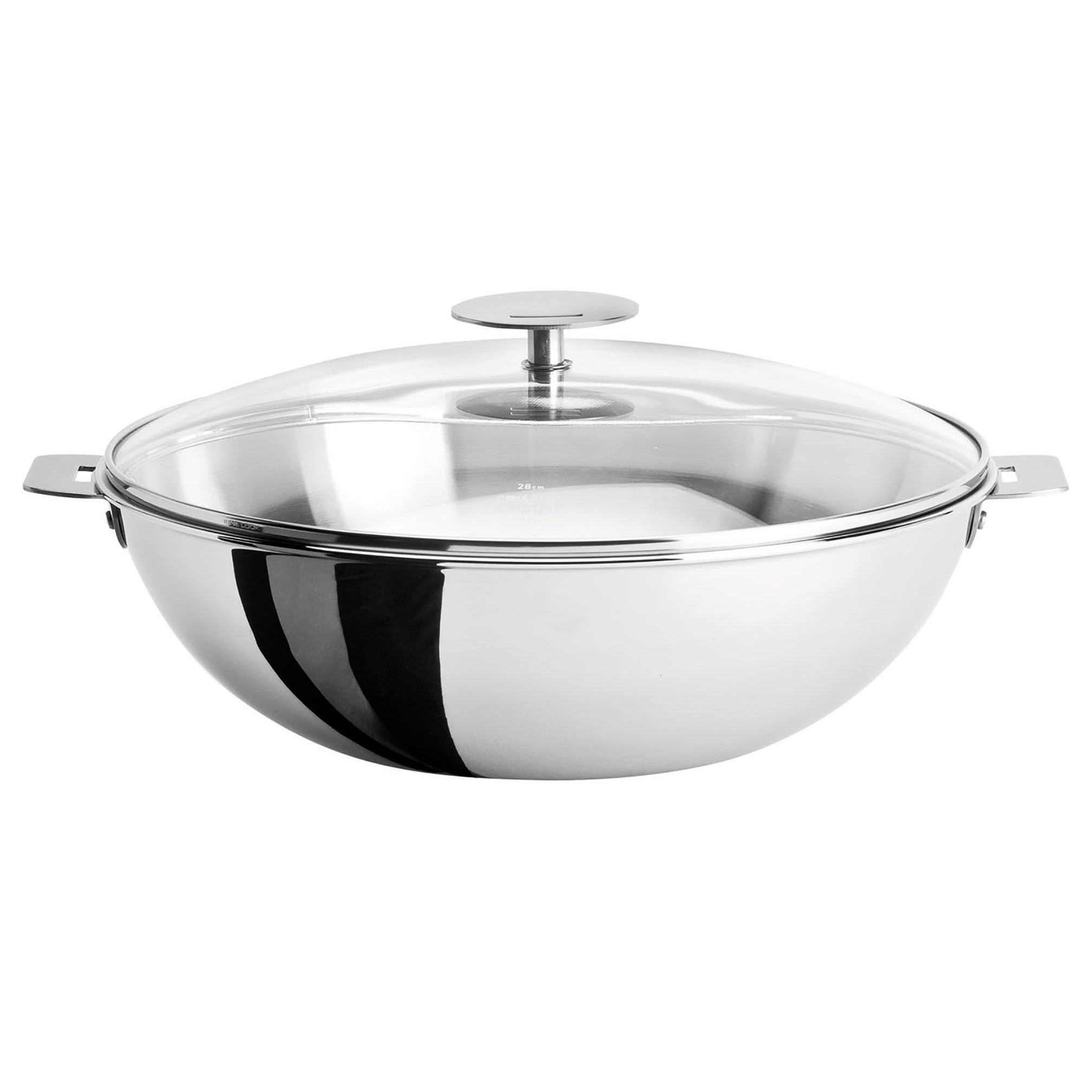 Stainless Steel / Glass Wok Cover