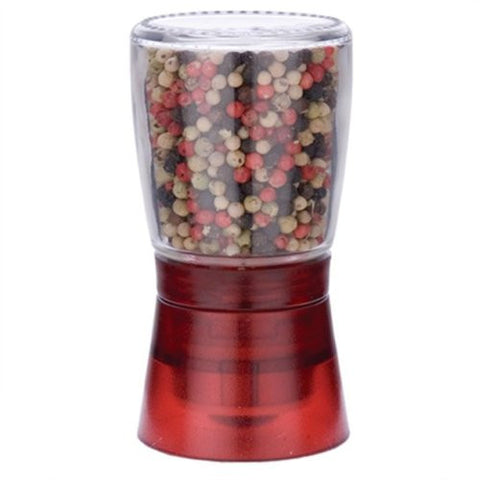 MIU France Glass and Plastic Spice Grinder with Ceramic Gear, Red