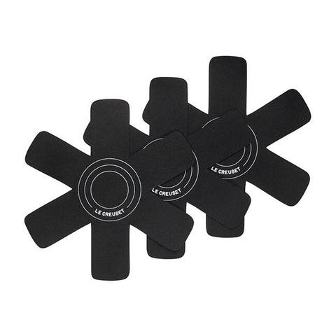 Le Creuset Set of 3 - 15.75" diameter Set of 3 Felt Cookware Protectors - Black