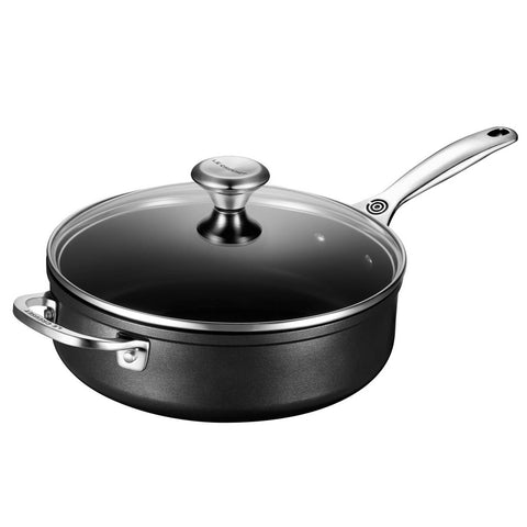 Le Creuset Toughened Nonstick PRO 4-1/4 qt. Saute Pan with Helper Handle & Glass Lid