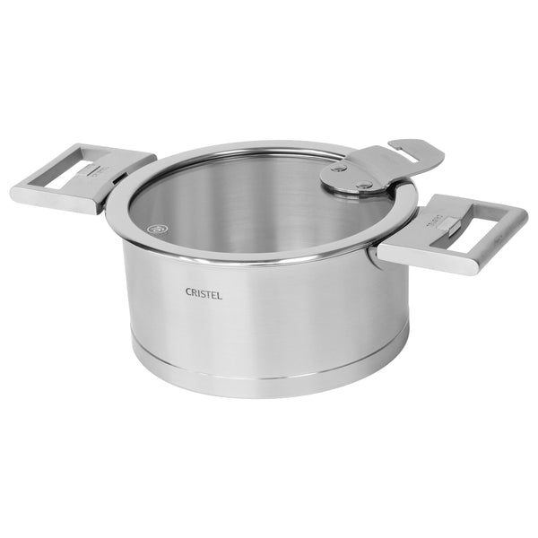 Cristel Strate 2-Quart Saucepan with Flat Glass Lid