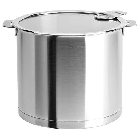 CRISTEL STRATE DETACHABLE HANDLE 10-QUART STOCKPOT WITH FLAT GLASS LID