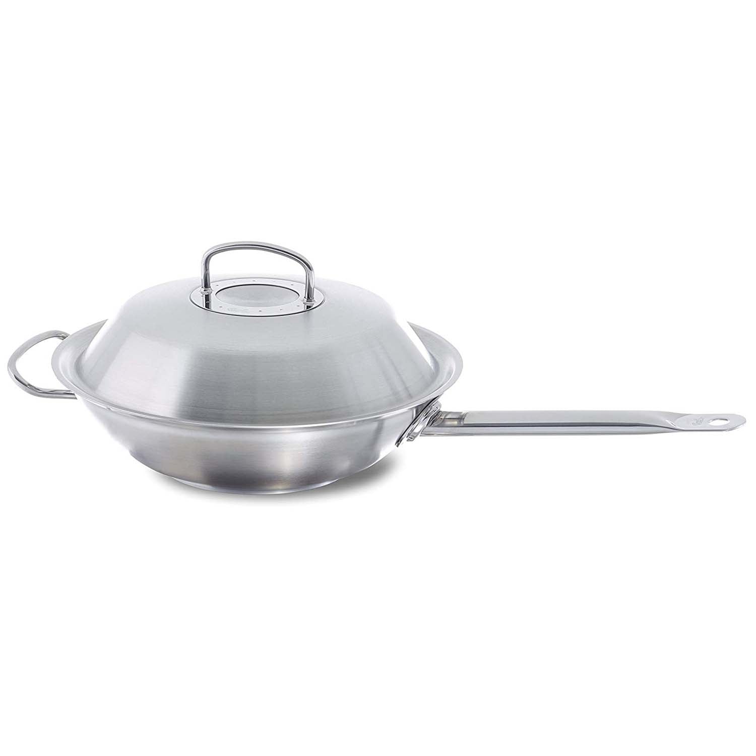 Fissler Original Profi 12'' Wok With Long Handle And Domed Lid