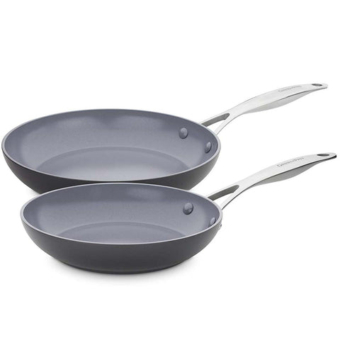 GREEN PAN VALENCIA PRO CERAMIC NON-STICK 2-PIECE OPEN FRYPAN SET