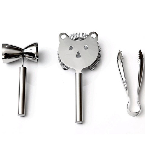 WMF FACES STAINLESS STEEL 3-PIECE BAR SET