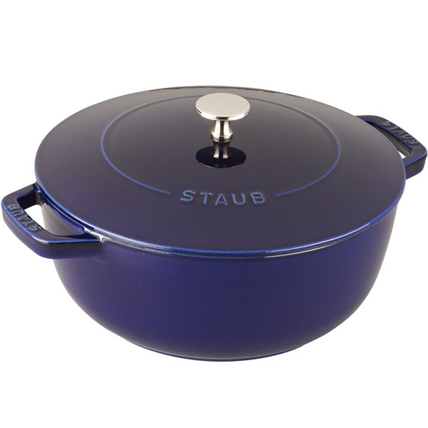 STAUB CAST IRON 3.75-QUART ESSENTIAL FRENCH OVEN - DARK BLUE