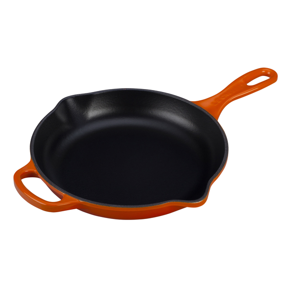 LE CREUSET 9'' SIGNATURE IRON HANDLE SKILLET - FLAME