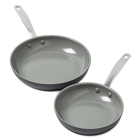 GREEN PAN CHATMAN CERAMIC NON-STICK 2-PIECE OPEN FRYPAN SET