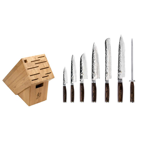 Shun Premier 8-Piece Professional Knife Block Set