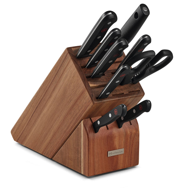 Wusthof Gourmet 10-Piece Knife Block Set - Acacia