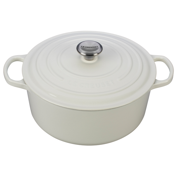 LE CREUSET 7.25-QUART ROUND DUTCH OVEN - WHITE