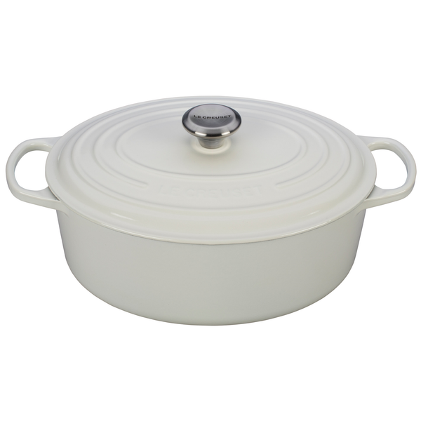 LE CREUSET 6.75-QUART OVAL DUTCH OVEN - WHITE