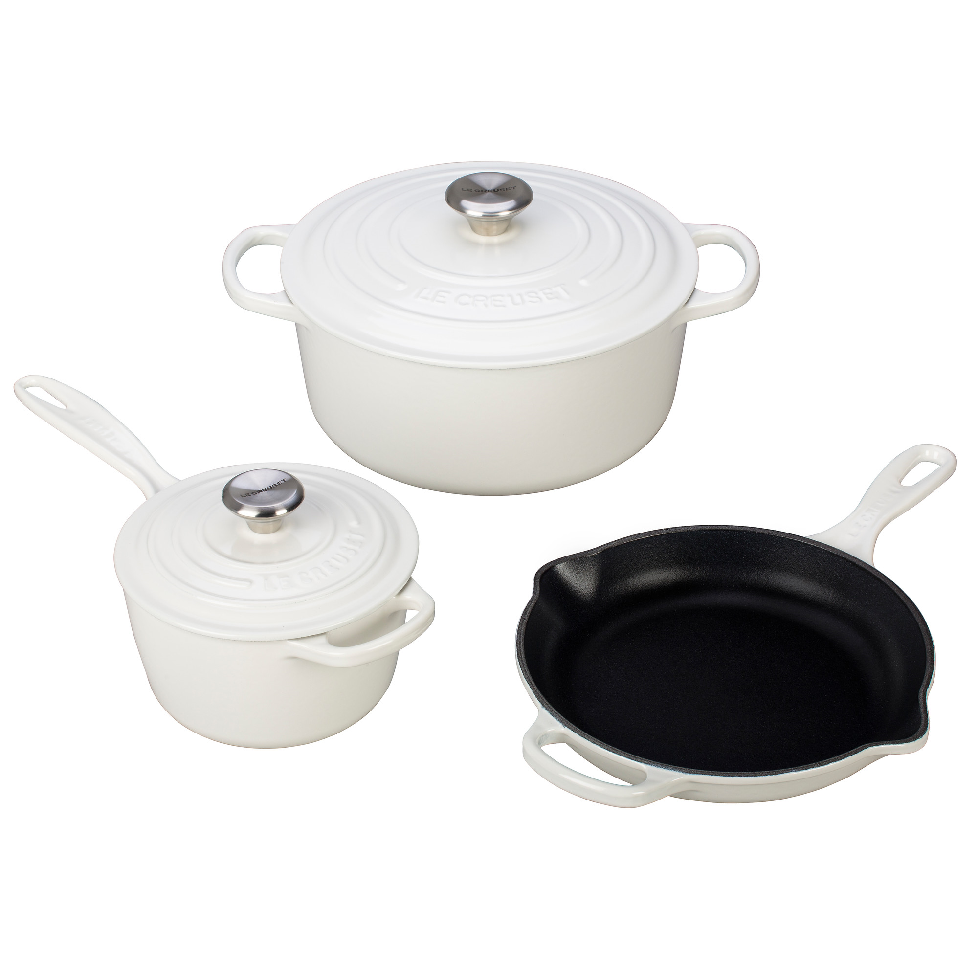 La Cuisine 5-Piece Enameled Cast Iron Cookware Set & Reviews